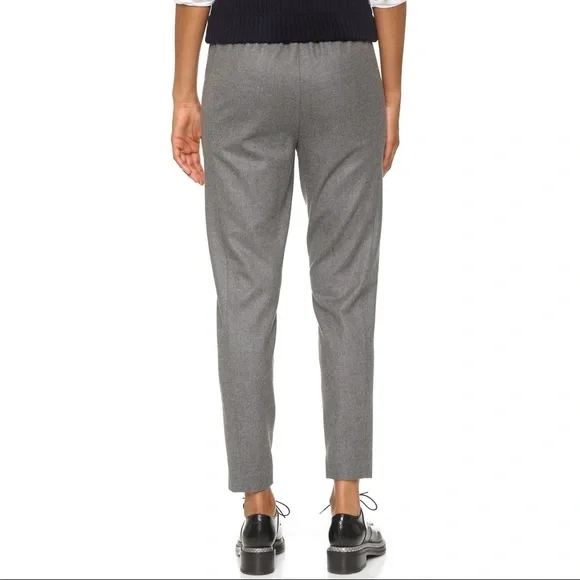 Theory Thorene Soft Wool Flannel Jogger Pants Straight Leg